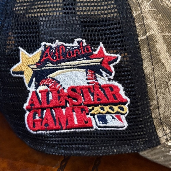 NWT~NEW ERA Atlanta 2000 All Star Game Embroidery Patch Camo Trucker Cap-OS - Picture 2 of 8
